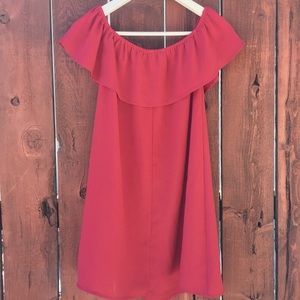 A&F Over the Shoulder Ruffle Dress